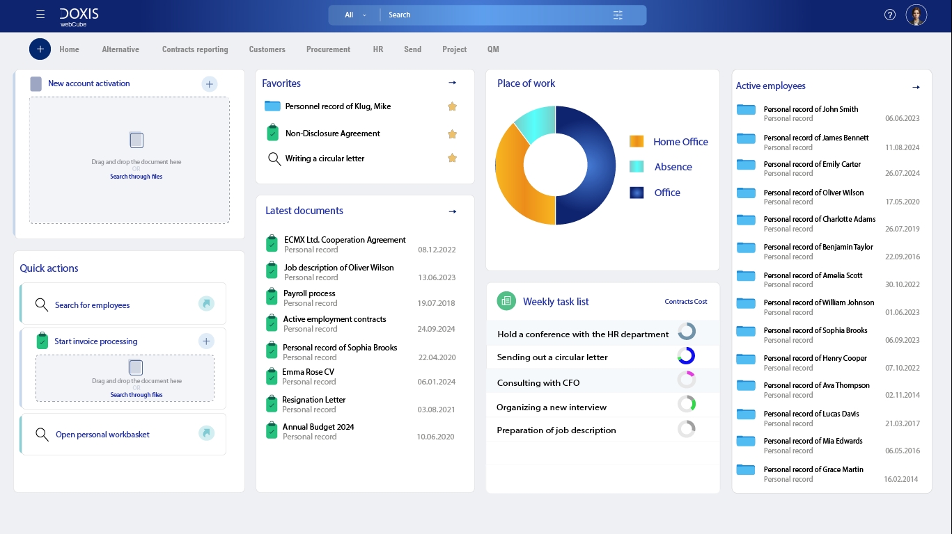 Doxis system screenshot