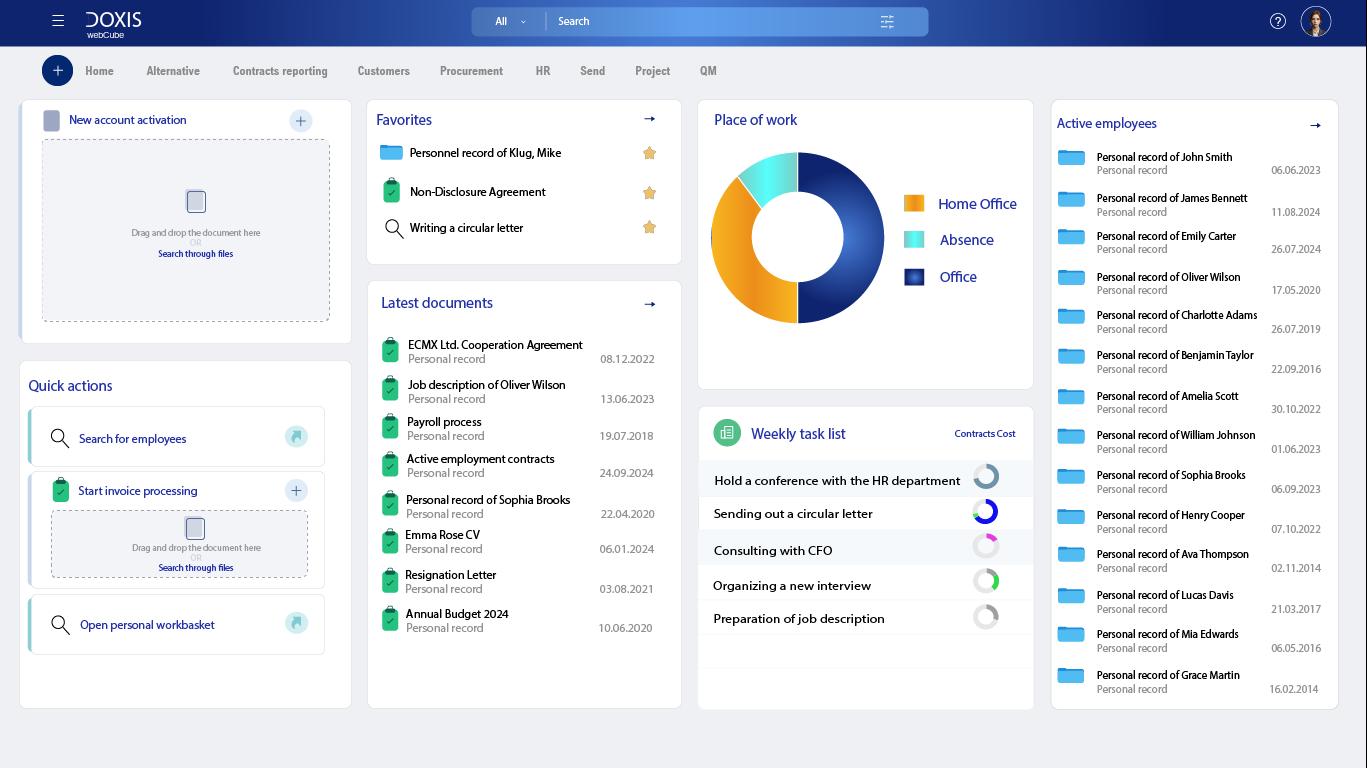 Doxis system screenshot